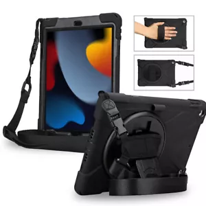 Soporte resistente Hand Strap Case Heavy Duty Cover para iPad 7th 8th 9th Gen 10.2 2021 - Imagen 1 de 12