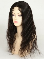 Stock senza Colla Malese Naturale Colore Natrl Str. Capelli Umano Parrucca 20 '