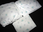 SIMPLY SHABBY CHIC BLUE & WHITE FLORAL MEDALLION (3P) TWIN SHEET SET