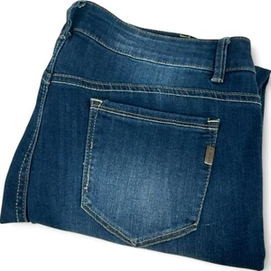 1822 Denim Women's Taylor Skinny Jeans 16 Blue Denim Cuffed Cropped Stretch EUC - Picture 1 of 11