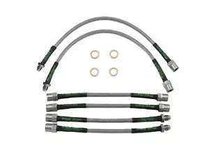 VW MK2 GOLF GTI 16V STAINLESS STEEL BRAIDED BRAKE LINES HOSES PIPES 6 LINE UF - Picture 1 of 4
