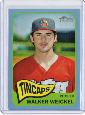  2014 Topps Heritage Minors Blue #77 Walker Weickel 1/1 - Image 1 of 2