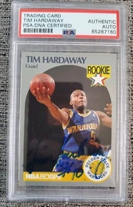 Tim Hardaway Rookie AUTO 1990 Hoops #113 PSA/DNA Authenticated HOF - Picture 1 of 2