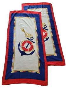 Island Fun Strand Badetuch 29×58 Maritim Anker Boot Ozean Set 2 Stück Vintage - Bild 1 von 7