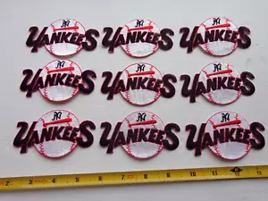 Vintage MLB New York Yankees Cooperstown Patches 3 in. 9 Pc Lot New Old Stock - Picture 1 of 2