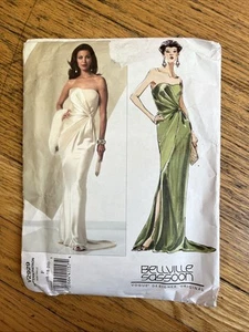 Vestido Formal Vogue V 2929 Bellville Sassoon Tren Abertura Sin Tirantes 16-18-20 Sin Cortar - Imagen 1 de 7