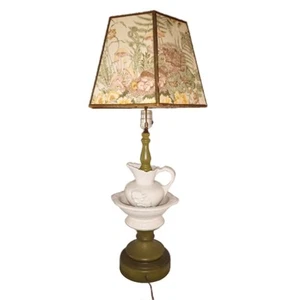 Vintage Washtub And Basin Ceramic Table Lamp** Lamp Shade Not Included** - Picture 1 of 1