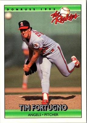 1992 Donruss The Rookies Tim Fortugno #38 California Angels Baseball Card - Image 1 of 2