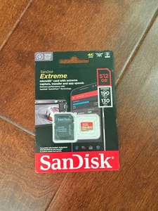 Adaptador de tarjeta de memoria MicroSDXC SanDisk Extreme 512 GB 190 mb/S UHS-I - Imagen 1 de 2