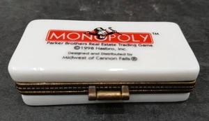 Monopoly Hasbro Inc Designed By Midwest Of Cannon Falls Porcelain Trinket Box - Picture 1 of 9