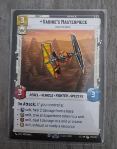 Star Wars Unlimited JTL Sabine's Masterpiece 250/262 Non Foil NM - Picture 1 of 2
