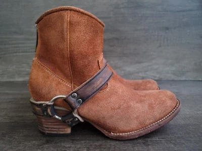 Freebird por Steven SPIRIT Botas de Tornozelo Femininas de Camurça Marrom Arnês Western Tamanho 6. - Imagem 1 de 4