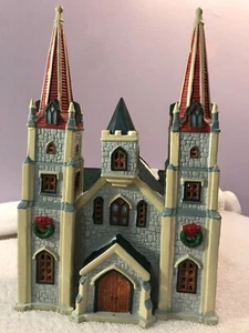 Christmas village Lemax 1995 Double steeple Cathedral CH6011 - Picture 1 of 10