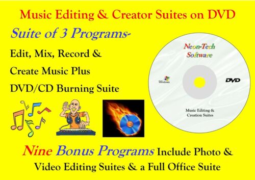 Music & Audio Editor Software + Video & Movie Editing Software 12 PROGRAM SUITE