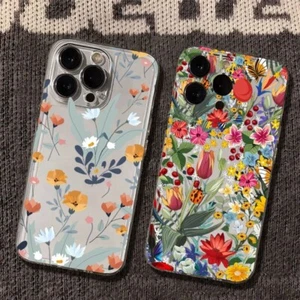 For iPhone 16 15 14 13 12 11 Pro Max Plus Floral Flower Shockproof Case Cover - Photo 1 sur 14