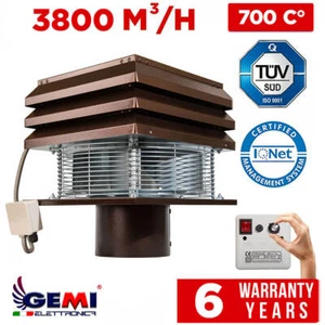Chimney Fan Fireplace Barbecue Exhaust Fan Round Flue for BBQ 20cm / 8" 110Volt - Picture 1 of 10