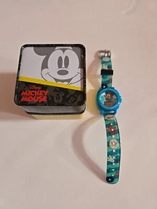 Mickey Mouse Watch With Tin Case, Accustomed Watch Corp. Mk1328 - Picture 1 of 11