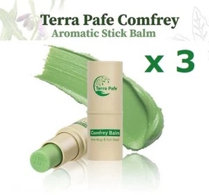 3 x Terra Pafe Comfrey Aromatic Herbal Stick Balm Dizziness Itching Insect Bite - Picture 1 of 13