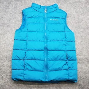 Columbia Vest Youth Large (14/16) Blue Puffer Sleeveless - Picture 1 of 13