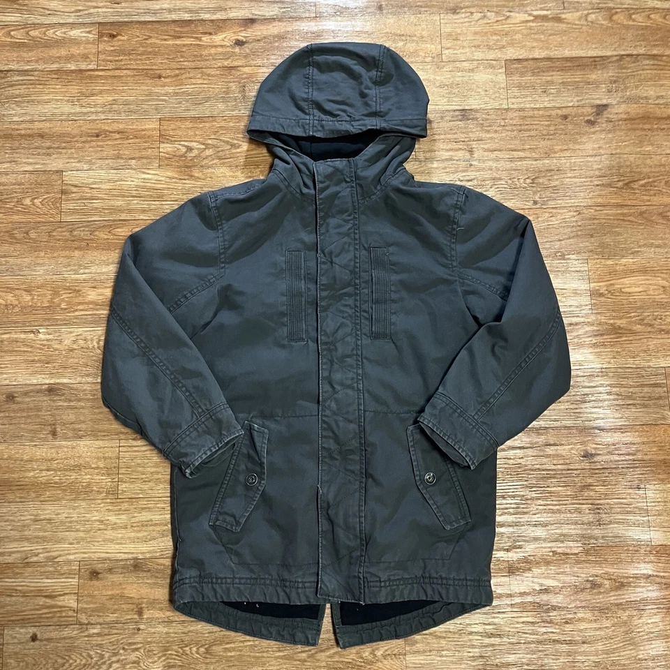 Antigua Sudadera con Capucha Azul Marino Niños Mediana Negra Chaqueta Cremallera Completa Sudadera Manga Larga Foto 1 de 4