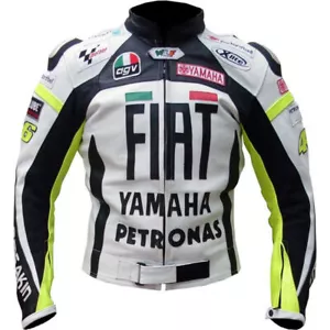 New FIAT Yamaha Petronas Motorbike Leather Jacket, MotoGP biker Leather Jacket - Picture 1 of 4