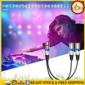 XLR Y Splitter Cable 3 Pin XLR Female to Dual XLR Male Y Mic Cable (Blue) - Afbeelding 1 van 10