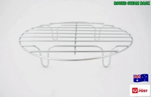Stainless Steel Round Kitchen Steam Rack Steamer 4 LEGS 8" 20.3CM (A20-1) - Picture 1 of 8