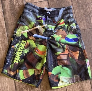 Teenage Mutant Ninja Turtles Boys L Tie Beach Swim Trunk Shorts, Nickelodeon - Picture 1 of 12