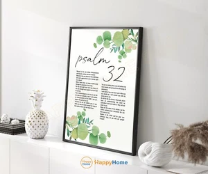 Psalm 32 Bible Verse Wall Art Scripture Prints Canvas Christian Home Decor-PC25 - Picture 1 of 17
