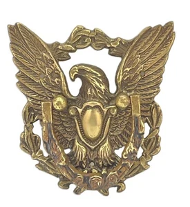 Vintage Solid Brass Door Knocker – Federal American Eagle w/ Shield 6.25" H x 5. - Picture 1 of 9