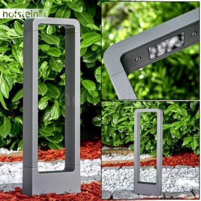 Anthrazit Sockelleuchte LED Außen Steh Stand Lampen Garten Wege Poller Leuchten  - Bild 1 von 4