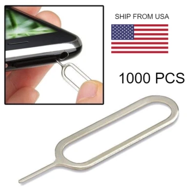 Herramienta de llave de pasador de expulsión removedor de bandeja de tarjeta SIM para Apple iPhone 1000 CANTIDAD Foto 1 de 2