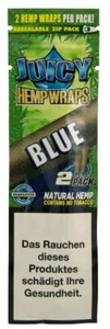 2 x Juicy Jay Hemp Wraps BLUE aromatisiert Original (4 Stück) - Bild 1 von 1