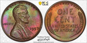 1957 MS65RB Toned Lincon Cent - Picture 1 of 5