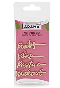 Women's Hair Adama On The Go Gold Cursive 5Barrette NEW Hairstyle - Picture 1 of 5