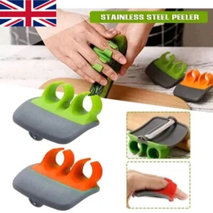 2x Finger Peeler Palm Hand for Vegetables Potatoes Fruit Kitchen Rubber Grips - Picture 1 of 8