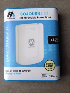 iphone battery bank Rechargeable Power Bank For iPhone / iPod W/built in cord - Picture 1 of 2