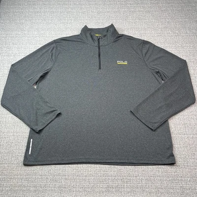 Мужской пуловер Polo Sport Ralph Lauren Performance XL серый 1/4 на молнии с длинным рукавом - Изображение 1 из 4