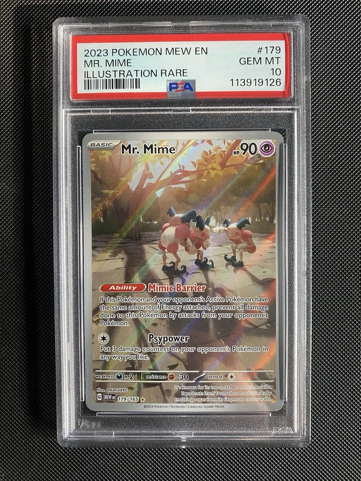 Mr. Mime Scarlet & Violet Holo Illustration Card 179/165 Pokemon PSA 10 - Image 1 of 2