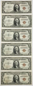 1935 US HAWAII $1 SILVER CERTIFICATES! GEM BU+++! CONSECUTIVE RUN! WOW NR #VIP49 - Picture 1 of 3