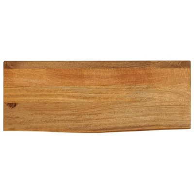 Table Top Mango Wood Oak Finish 80x30x2.5cm Live Edge  Shelf for Desk Home - Image 1 of 4