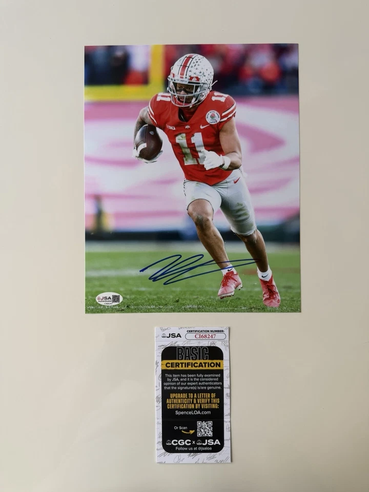 Jaxon Smith-Njigba Ohio State Buckeyes Autographed 8x10 Photo Seahawks JSA COA - Image 1 of 1