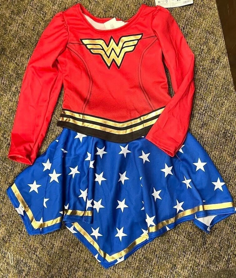 Anyday Heroes DC Mujer Maravilla Top Con Parte Inferior Talla 10-12 Niñas-Top y Falda Foto 1 de 1