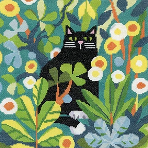 HERITAGE CRAFT BLACK CAT CROSS STITCH PATTERN - Picture 1 of 1