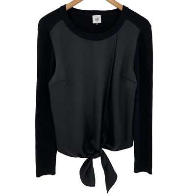 Pullover Cabi Crosstie tejido acanalado manga larga negro 4288 mujer mediano NUEVO Foto 1 de 4
