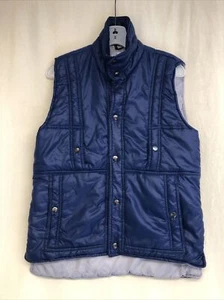 Vintage Mens Blue Alpine Puffer Ski Vest, Sz Small - Picture 1 of 12