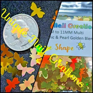BEE SHAPE~MULTI COLOR GLITTER~Nail•Acrylic•Gel•Body Art•Face•Festival - Picture 1 of 4
