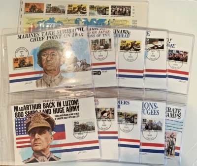 1995 World War ll WW2 1945 FDC First Day Maximum Card Scott 2981a-j Set - Image 1 of 4