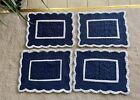 County Placemats blue And white Stars set of 4