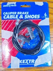 BikeXtras Caliper Brake Cable & Shoes, Bike Brake, NEW, Vintage - Picture 1 of 5